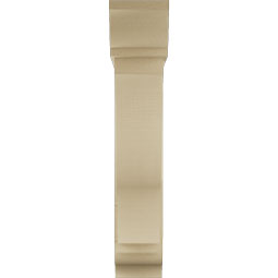 Ekena Millwork - BKTUR0756X32X40FST01RCPR - Timberthane Faux Wood Funston Style Bracket w/ Offset Brace, Traditional Ends, 7 1/2"W x 32"D x 40"H, Primed Tan