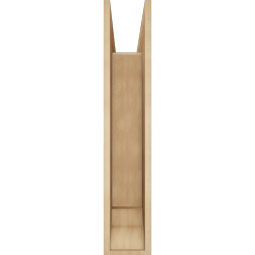 Ekena Millwork - BKTUR0756X32X40FST01RCPR - Timberthane Faux Wood Funston Style Bracket w/ Offset Brace, Traditional Ends, 7 1/2"W x 32"D x 40"H, Primed Tan
