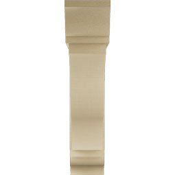 Ekena Millwork - BKTUR0756X34X34FST01RCPR - Timberthane Faux Wood Funston Style Bracket w/ Offset Brace, Traditional Ends, 7 1/2"W x 34"D x 34"H, Primed Tan
