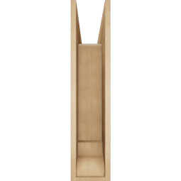 Ekena Millwork - BKTUR0756X34X34FST01RCPR - Timberthane Faux Wood Funston Style Bracket w/ Offset Brace, Traditional Ends, 7 1/2"W x 34"D x 34"H, Primed Tan