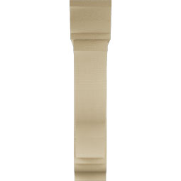 Ekena Millwork - BKTUR0756X34X38FST01RCPR - Timberthane Faux Wood Funston Style Bracket w/ Offset Brace, Traditional Ends, 7 1/2"W x 34"D x 38"H, Primed Tan