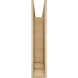 Ekena Millwork - BKTUR0756X34X38FST01RCPR - Timberthane Faux Wood Funston Style Bracket w/ Offset Brace, Traditional Ends, 7 1/2"W x 34"D x 38"H, Primed Tan