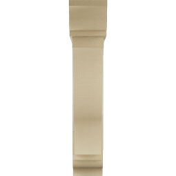 Ekena Millwork - BKTUR0756X34X40FST01RCPR - Timberthane Faux Wood Funston Style Bracket w/ Offset Brace, Traditional Ends, 7 1/2"W x 34"D x 40"H, Primed Tan