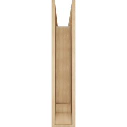 Ekena Millwork - BKTUR0756X34X40FST01RCPR - Timberthane Faux Wood Funston Style Bracket w/ Offset Brace, Traditional Ends, 7 1/2"W x 34"D x 40"H, Primed Tan