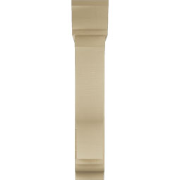 Ekena Millwork - BKTUR0756X34X42FST01RCPR - Timberthane Faux Wood Funston Style Bracket w/ Offset Brace, Traditional Ends, 7 1/2"W x 34"D x 42"H, Primed Tan
