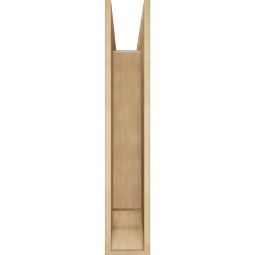 Ekena Millwork - BKTUR0756X34X42FST01RCPR - Timberthane Faux Wood Funston Style Bracket w/ Offset Brace, Traditional Ends, 7 1/2"W x 34"D x 42"H, Primed Tan