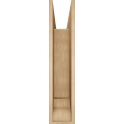 Ekena Millwork - BKTUR0756X36X36FST01RCPR - Timberthane Faux Wood Funston Style Bracket w/ Offset Brace, Traditional Ends, 7 1/2"W x 36"D x 36"H, Primed Tan