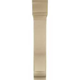 Ekena Millwork - BKTUR0756X36X44FST01RCPR - Timberthane Faux Wood Funston Style Bracket w/ Offset Brace, Traditional Ends, 7 1/2"W x 36"D x 44"H, Primed Tan