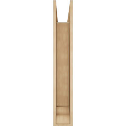 Ekena Millwork - BKTUR0756X36X48FST01RCPR - Timberthane Faux Wood Funston Style Bracket w/ Offset Brace, Traditional Ends, 7 1/2"W x 36"D x 48"H, Primed Tan