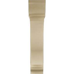 Ekena Millwork - BKTUR0756X38X38FST01RCPR - Timberthane Faux Wood Funston Style Bracket w/ Offset Brace, Traditional Ends, 7 1/2"W x 38"D x 38"H, Primed Tan