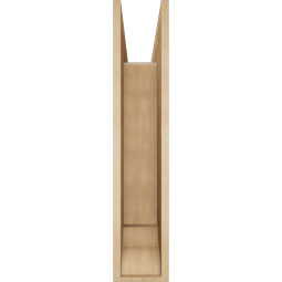Ekena Millwork - BKTUR0756X38X38FST01RCPR - Timberthane Faux Wood Funston Style Bracket w/ Offset Brace, Traditional Ends, 7 1/2"W x 38"D x 38"H, Primed Tan