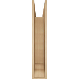 Ekena Millwork - BKTUR0756X40X40FST01RCPR - Timberthane Faux Wood Funston Style Bracket w/ Offset Brace, Traditional Ends, 7 1/2"W x 40"D x 40"H, Primed Tan