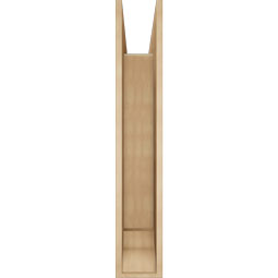 Ekena Millwork - BKTUR0756X40X44FST01RCPR - Timberthane Faux Wood Funston Style Bracket w/ Offset Brace, Traditional Ends, 7 1/2"W x 40"D x 44"H, Primed Tan