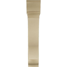 Ekena Millwork - BKTUR0756X42X42FST01RCPR - Timberthane Faux Wood Funston Style Bracket w/ Offset Brace, Traditional Ends, 7 1/2"W x 42"D x 42"H, Primed Tan