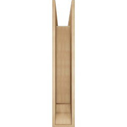 Ekena Millwork - BKTUR0756X42X42FST01RCPR - Timberthane Faux Wood Funston Style Bracket w/ Offset Brace, Traditional Ends, 7 1/2"W x 42"D x 42"H, Primed Tan
