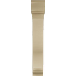 Ekena Millwork - BKTUR0756X42X48FST01RCPR - Timberthane Faux Wood Funston Style Bracket w/ Offset Brace, Traditional Ends, 7 1/2"W x 42"D x 48"H, Primed Tan