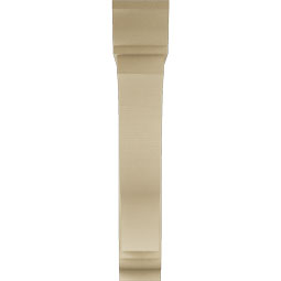Ekena Millwork - BKTUR0756X44X44FST01RCPR - Timberthane Faux Wood Funston Style Bracket w/ Offset Brace, Traditional Ends, 7 1/2"W x 44"D x 44"H, Primed Tan