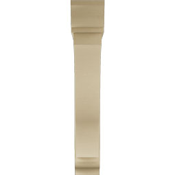 Ekena Millwork - BKTUR0756X46X46FST01RCPR - Timberthane Faux Wood Funston Style Bracket w/ Offset Brace, Traditional Ends, 7 1/2"W x 46"D x 46"H, Primed Tan