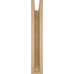Ekena Millwork - BKTUR0352X14X22FST06RCPR - Timberthane Faux Wood Funston Style Bracket w/ Offset Brace, Slat Ends, 3 1/2"W x 14"D x 22"H, Primed Tan