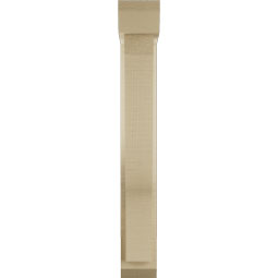 Ekena Millwork - BKTUR0352X14X26FST06RCPR - Timberthane Faux Wood Funston Style Bracket w/ Offset Brace, Slat Ends, 3 1/2"W x 14"D x 26"H, Primed Tan