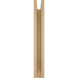 Ekena Millwork - BKTUR0352X14X26FST06RCPR - Timberthane Faux Wood Funston Style Bracket w/ Offset Brace, Slat Ends, 3 1/2"W x 14"D x 26"H, Primed Tan