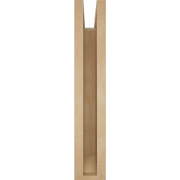 Ekena Millwork - BKTUR0352X16X20FST06RCPR - Timberthane Faux Wood Funston Style Bracket w/ Offset Brace, Slat Ends, 3 1/2"W x 16"D x 20"H, Primed Tan