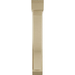 Ekena Millwork - BKTUR0352X16X24FST06RCPR - Timberthane Faux Wood Funston Style Bracket w/ Offset Brace, Slat Ends, 3 1/2"W x 16"D x 24"H, Primed Tan