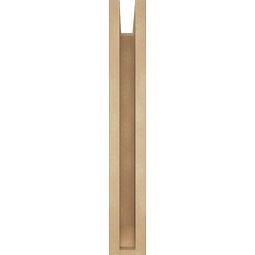 Ekena Millwork - BKTUR0352X16X24FST06RCPR - Timberthane Faux Wood Funston Style Bracket w/ Offset Brace, Slat Ends, 3 1/2"W x 16"D x 24"H, Primed Tan