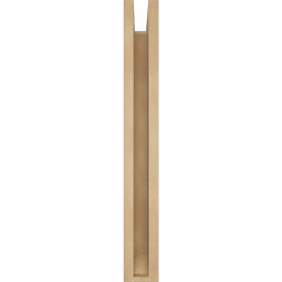 Ekena Millwork - BKTUR0352X16X28FST06RCPR - Timberthane Faux Wood Funston Style Bracket w/ Offset Brace, Slat Ends, 3 1/2"W x 16"D x 28"H, Primed Tan