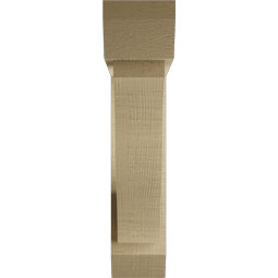 Ekena Millwork - BKTUROFST22 - Timberthane Rough Cedar Faux Wood Funston Slat Bracket w/ Offset Brace