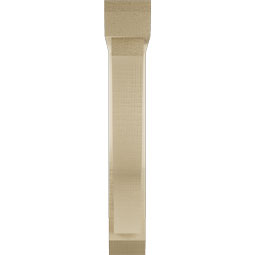Ekena Millwork - BKTUR0352X18X22FST06RCPR - Timberthane Faux Wood Funston Style Bracket w/ Offset Brace, Slat Ends, 3 1/2"W x 18"D x 22"H, Primed Tan