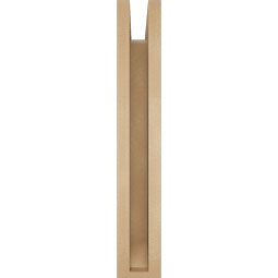 Ekena Millwork - BKTUR0352X18X22FST06RCPR - Timberthane Faux Wood Funston Style Bracket w/ Offset Brace, Slat Ends, 3 1/2"W x 18"D x 22"H, Primed Tan