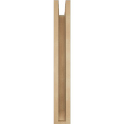 Ekena Millwork - BKTUR0352X18X26FST06RCPR - Timberthane Faux Wood Funston Style Bracket w/ Offset Brace, Slat Ends, 3 1/2"W x 18"D x 26"H, Primed Tan