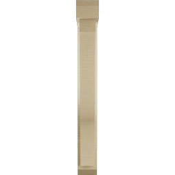 Ekena Millwork - BKTUR0352X18X30FST06RCPR - Timberthane Faux Wood Funston Style Bracket w/ Offset Brace, Slat Ends, 3 1/2"W x 18"D x 30"H, Primed Tan