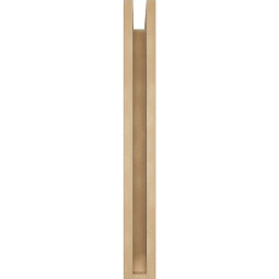 Ekena Millwork - BKTUR0352X18X30FST06RCPR - Timberthane Faux Wood Funston Style Bracket w/ Offset Brace, Slat Ends, 3 1/2"W x 18"D x 30"H, Primed Tan