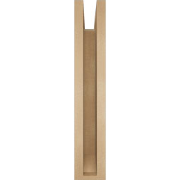 Ekena Millwork - BKTUR0352X20X20FST06RCPR - Timberthane Faux Wood Funston Style Bracket w/ Offset Brace, Slat Ends, 3 1/2"W x 20"D x 20"H, Primed Tan