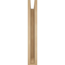Ekena Millwork - BKTUR0352X20X24FST06RCPR - Timberthane Faux Wood Funston Style Bracket w/ Offset Brace, Slat Ends, 3 1/2"W x 20"D x 24"H, Primed Tan