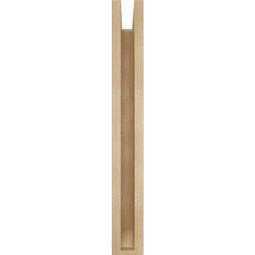 Ekena Millwork - BKTUR0352X20X28FST06RCPR - Timberthane Faux Wood Funston Style Bracket w/ Offset Brace, Slat Ends, 3 1/2"W x 20"D x 28"H, Primed Tan