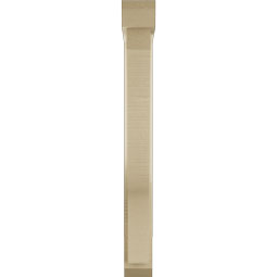 Ekena Millwork - BKTUR0352X20X32FST06RCPR - Timberthane Faux Wood Funston Style Bracket w/ Offset Brace, Slat Ends, 3 1/2"W x 20"D x 32"H, Primed Tan