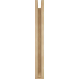 Ekena Millwork - BKTUR0352X20X32FST06RCPR - Timberthane Faux Wood Funston Style Bracket w/ Offset Brace, Slat Ends, 3 1/2"W x 20"D x 32"H, Primed Tan