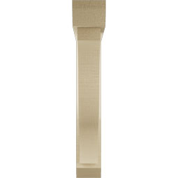 Ekena Millwork - BKTUR0352X22X22FST06RCPR - Timberthane Faux Wood Funston Style Bracket w/ Offset Brace, Slat Ends, 3 1/2"W x 22"D x 22"H, Primed Tan