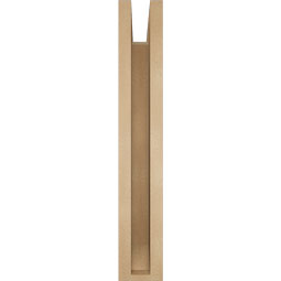 Ekena Millwork - BKTUR0352X22X22FST06RCPR - Timberthane Faux Wood Funston Style Bracket w/ Offset Brace, Slat Ends, 3 1/2"W x 22"D x 22"H, Primed Tan