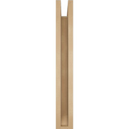 Ekena Millwork - BKTUR0352X22X26FST06RCPR - Timberthane Faux Wood Funston Style Bracket w/ Offset Brace, Slat Ends, 3 1/2"W x 22"D x 26"H, Primed Tan