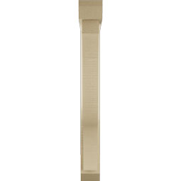 Ekena Millwork - BKTUR0352X22X30FST06RCPR - Timberthane Faux Wood Funston Style Bracket w/ Offset Brace, Slat Ends, 3 1/2"W x 22"D x 30"H, Primed Tan