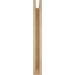Ekena Millwork - BKTUR0352X22X30FST06RCPR - Timberthane Faux Wood Funston Style Bracket w/ Offset Brace, Slat Ends, 3 1/2"W x 22"D x 30"H, Primed Tan