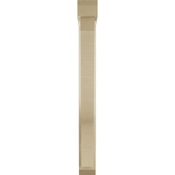 Ekena Millwork - BKTUR0352X22X34FST06RCPR - Timberthane Faux Wood Funston Style Bracket w/ Offset Brace, Slat Ends, 3 1/2"W x 22"D x 34"H, Primed Tan