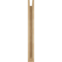 Ekena Millwork - BKTUR0352X22X34FST06RCPR - Timberthane Faux Wood Funston Style Bracket w/ Offset Brace, Slat Ends, 3 1/2"W x 22"D x 34"H, Primed Tan