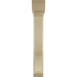 Ekena Millwork - BKTUR0352X24X24FST06RCPR - Timberthane Faux Wood Funston Style Bracket w/ Offset Brace, Slat Ends, 3 1/2"W x 24"D x 24"H, Primed Tan