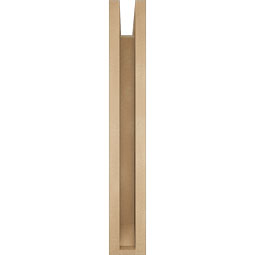 Ekena Millwork - BKTUR0352X24X24FST06RCPR - Timberthane Faux Wood Funston Style Bracket w/ Offset Brace, Slat Ends, 3 1/2"W x 24"D x 24"H, Primed Tan