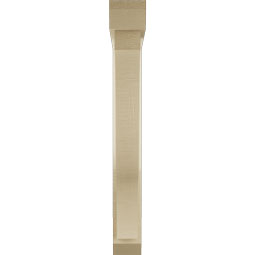 Ekena Millwork - BKTUR0352X24X28FST06RCPR - Timberthane Faux Wood Funston Style Bracket w/ Offset Brace, Slat Ends, 3 1/2"W x 24"D x 28"H, Primed Tan